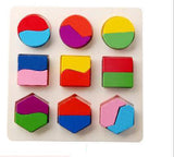 Wooden Educational Toys Shape Puzzle Color Geometric Board Jigsaw Blocks Best Gift Toys for Kids