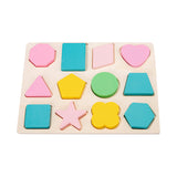 Wooden Educational Toys Shape Puzzle Color Geometric Board Jigsaw Blocks Best Gift Toys for Kids
