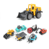 6 Pcs 1:64 Scale Collectible Construction Vehicle Toy Trucks