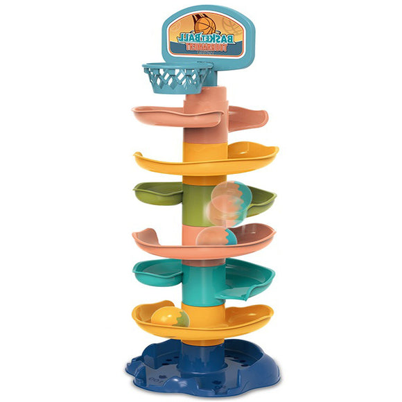 Early Educational Baby Toys 7 Layer Rolling Ball Track Slide Tower Young Children Baby