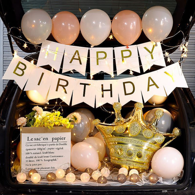 Car Trunk Birthday Party Layout Supplies Package Surprise Confession Proposal Romantic Scene Decorations