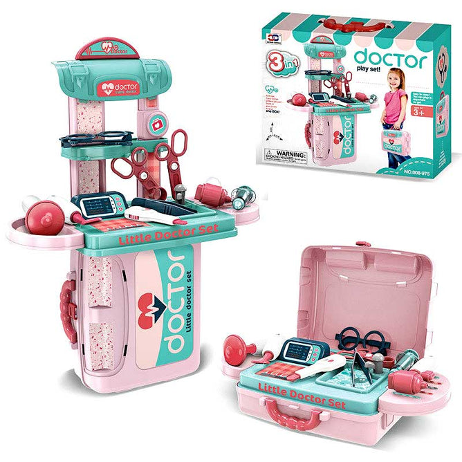 008-975 3 in 1 Little Doctor Medical Kit Playset - Pretend Play