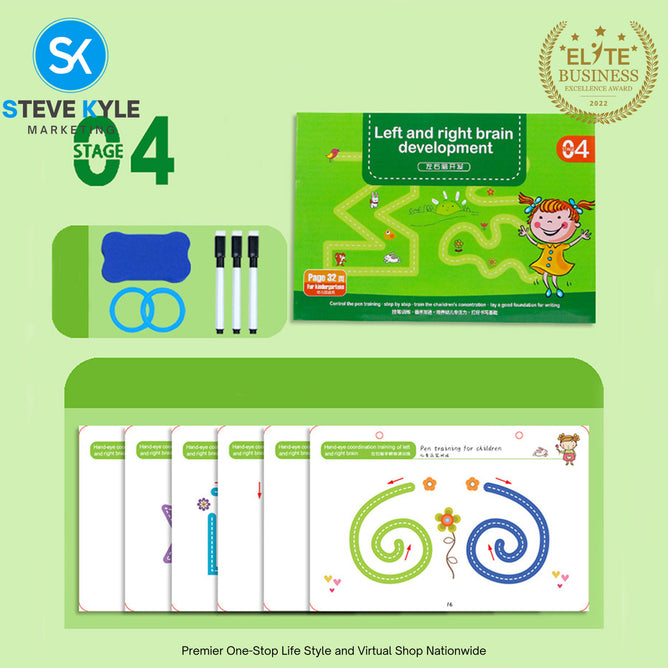 Pen Control Drawing Training Erasable Simple Strokes Early Education Book Set Toy Line Tracing