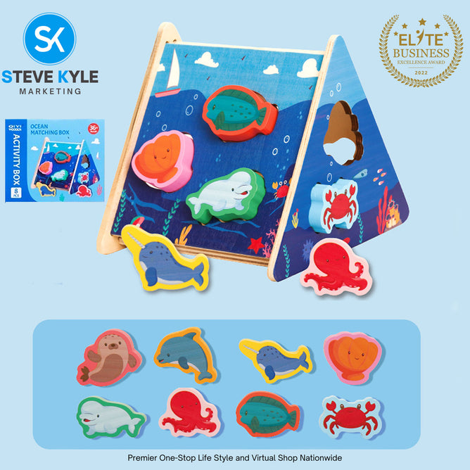 Shape Sorting Matching House Hand-Eye Early Learning Wooden Toys with Box Gift Box