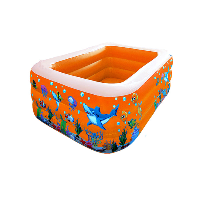 Summer Sea Swim Center Kiddie Pool with 3 Air Chamber and Inflatable Floor