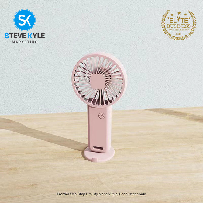 Portable Mini Handheld Desk Fan USB Rechargeable