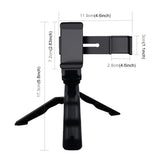 PULUZ PKT46 Smartphone Fixing Clamp 1/4 inch Holder Mount Bracket + Grip Folding Tripod Mount Kits for DJI OSMO Pocket