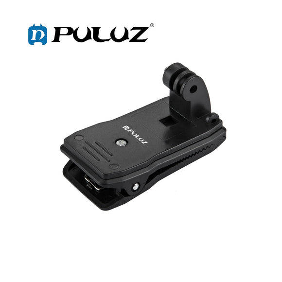 PULUZ PU147 360 Degree Rotating Backpack Hat Rec-mounts Quick Release Clamp Mount for GoPro and Other Action Cameras