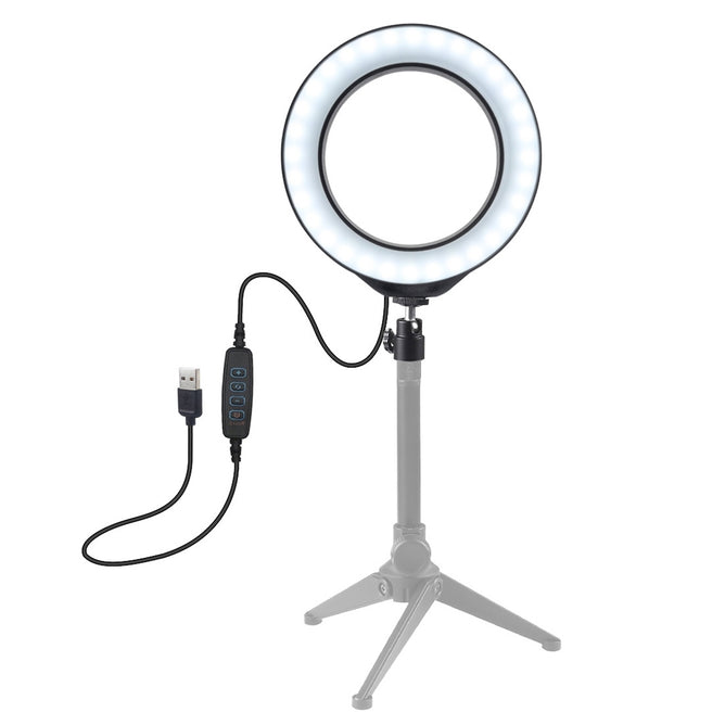 PULUZ PU378 6.2 inch 3 Modes USB Dimmable LED Ring for Vlogging, Photography & Video Lights