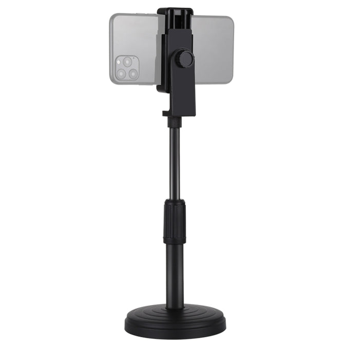 PULUZ PU390 Round Base Desktop Mount for LED Ring Video Light, Adjustable Height: 18cm-28cm