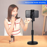 PULUZ PU390 Round Base Desktop Mount for LED Ring Video Light, Adjustable Height: 18cm-28cm