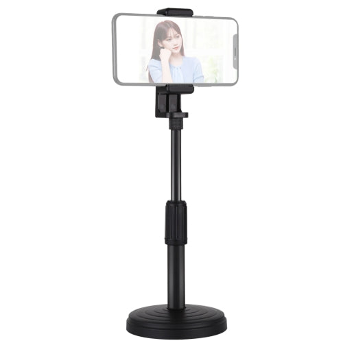 PULUZ PU390 Round Base Desktop Mount for LED Ring Video Light, Adjustable Height: 18cm-28cm