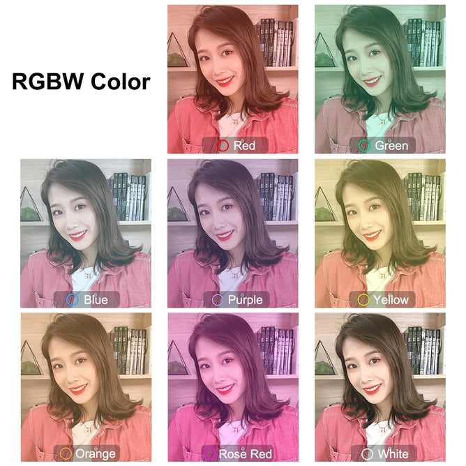 PULUZ PU432B 6.2 inch 16cm USB 10 Modes 8 Colors RGBW Dimmable LED Ring Vlogging Photography Video Lights with Cold Shoe Tripod Ball Head