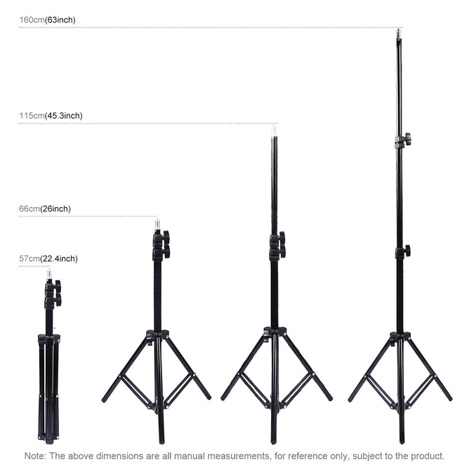 PULUZ PU434 1.6m Height Tripod Mount Holder for Vlogging Video Light Live Broadcast Kits