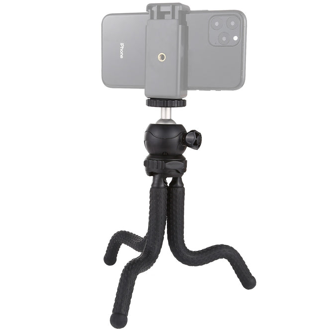 PULUZ PU435 Mini Octopus Flexible Tripod Holder with Ball Head for SLR Cameras, GoPro, Cellphone, Size: 25cmx4.5cm