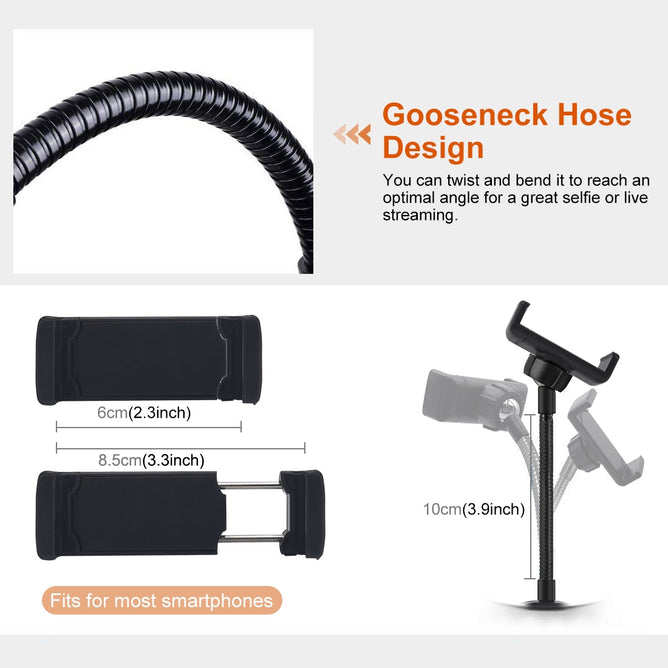 PULUZ PU501B Flexible Clip Mount Holder with Clamping Base for Smartphone