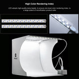 PULUZ PU5022 20cm Include 2 LED Panels Folding Portable 1100LM Light Photo Lighting Studio Shooting Tent Box Kit with 6 Colors Backdrops