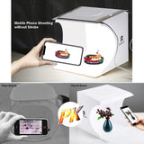 PULUZ PU5022 20cm Include 2 LED Panels Folding Portable 1100LM Light Photo Lighting Studio Shooting Tent Box Kit with 6 Colors Backdrops