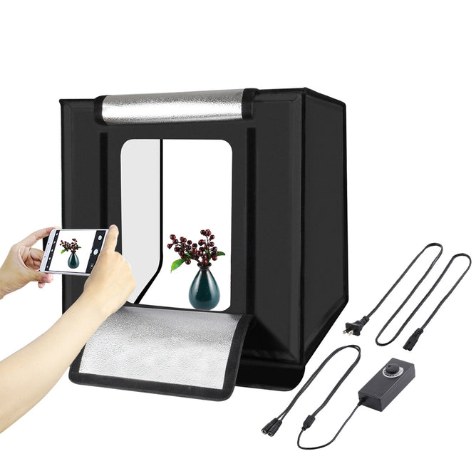 PULUZ PU5060 Photo Studio Light Box Portable 60cm Photography Tent Kit with 3 Removable Backdrop