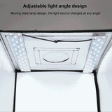 PULUZ PU5060 Photo Studio Light Box Portable 60cm Photography Tent Kit with 3 Removable Backdrop