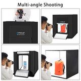 PULUZ PU5060 Photo Studio Light Box Portable 60cm Photography Tent Kit with 3 Removable Backdrop