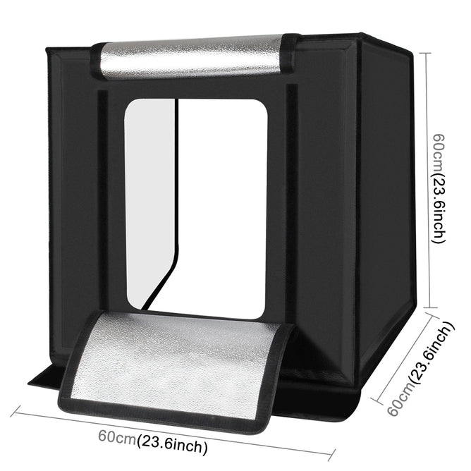 PULUZ PU5060 Photo Studio Light Box Portable 60cm Photography Tent Kit with 3 Removable Backdrop