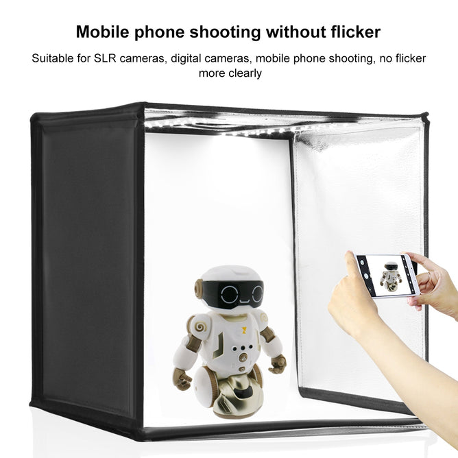 PULUZ PU5060 Photo Studio Light Box Portable 60cm Photography Tent Kit with 3 Removable Backdrop