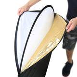 PULUZ PU5110 110cm 5 in 1 (Silver / Translucent / Gold / White / Black) Folding Photo Studio Reflector Board