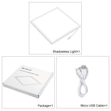 PULUZ PU5136 Mini 20cm LED Photography Shadowless Light Lamp Panel Pad