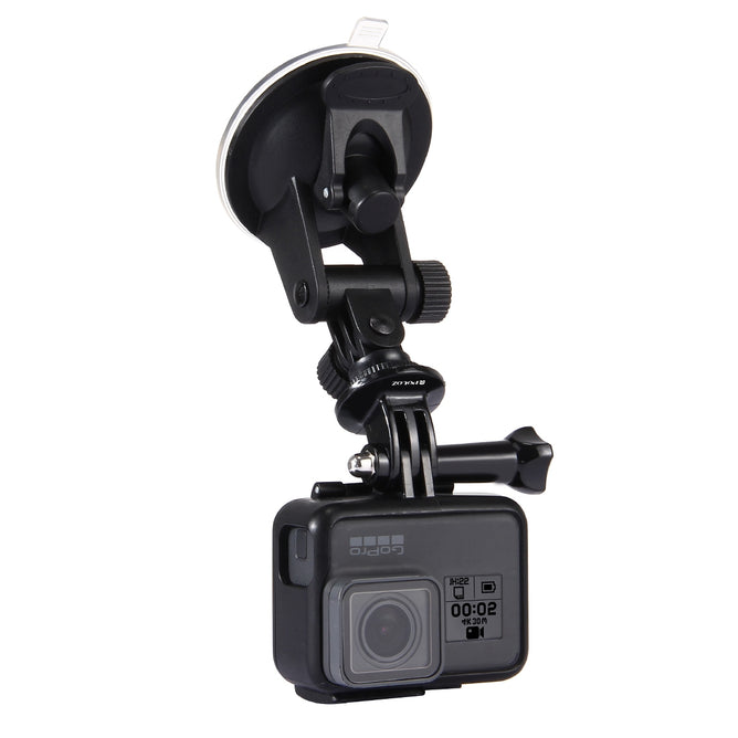 PULUZ PU51 Car Suction Cup Mount with Screw & Tripod Mount Adapter & Storage Bag for Action Camera