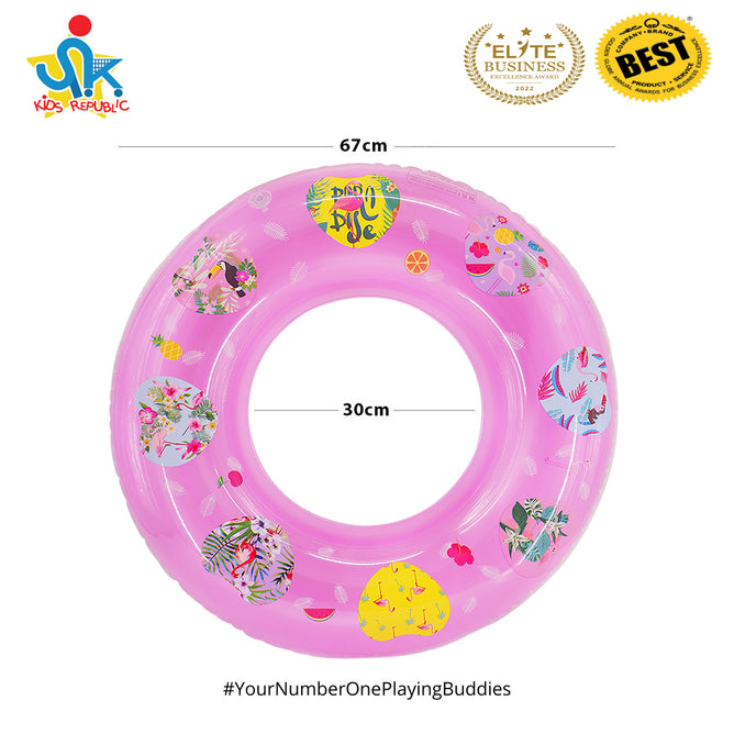 26 Inches Inflatable Cartoon Character Swim Ring Floater for Kids Boys and Girls