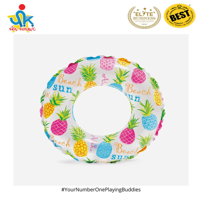 Intex 20/24inch Inflatable Lively Print Swim Rings for Kids Outdoor Fun