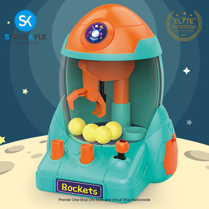 Mini Manual Candy Grabber Machine Space Rocket Design