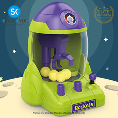 Mini Manual Candy Grabber Machine Space Rocket Design