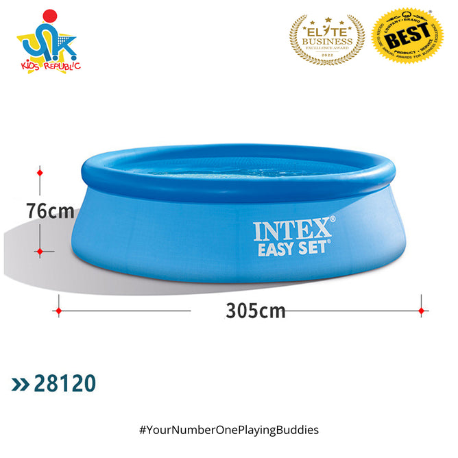 Intex Easy Set up Inflatable Portable Above Ground Round Pool for Outdoor Family Swimming Pool