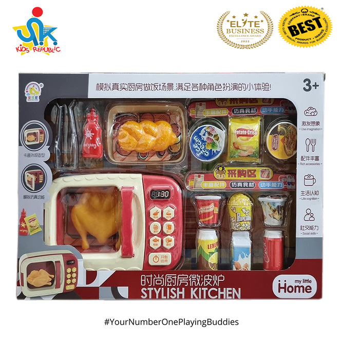 Pretend Playset Kitchen Cooking Mini Gas Range toys with Kitchen Accessories best gift for Kids
