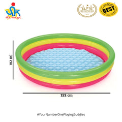 Bestway Colorful 3 Air Ring Inflatable Pool for Outdoor Kiddie Swimming Pool
