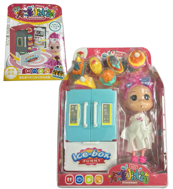 Pretend Playset mini refrigerator appliances with mini doll educational toys best gift for kids