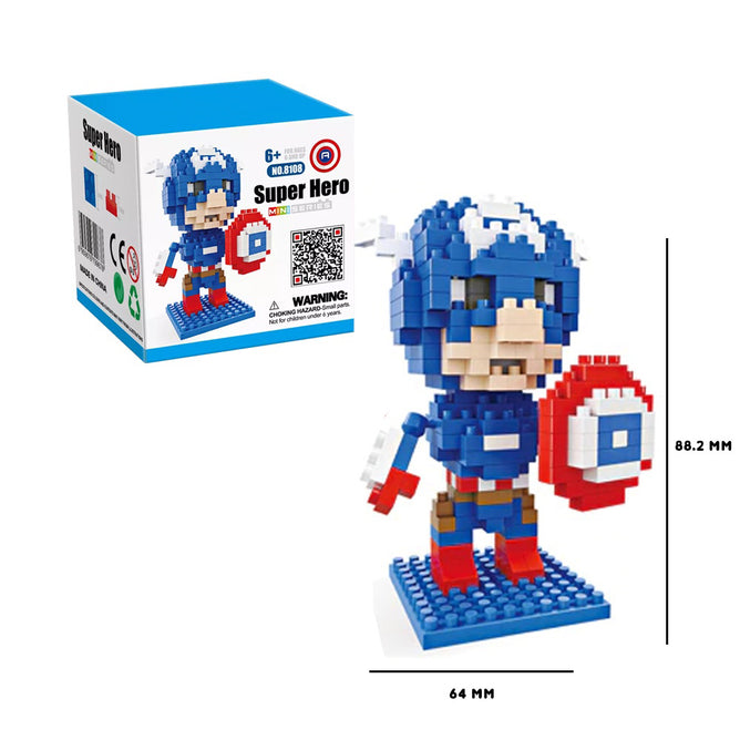 Super Hero Assembles Mini Blocks Series Collectible Character Toys for Kids