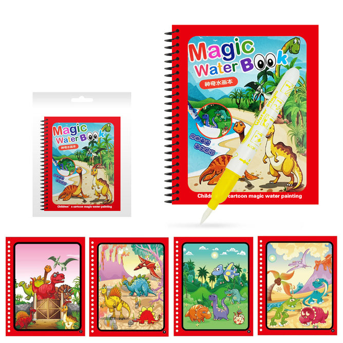 Early Learning Reusable Coloring Book Magic Water Drawing Book Sensory Enhance Creativity Toys for Kids