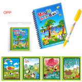 Early Learning Reusable Coloring Book Magic Water Drawing Book Sensory Enhance Creativity Toys for Kids