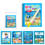 Early Learning Reusable Coloring Book Magic Water Drawing Book Sensory Enhance Creativity Toys for Kids