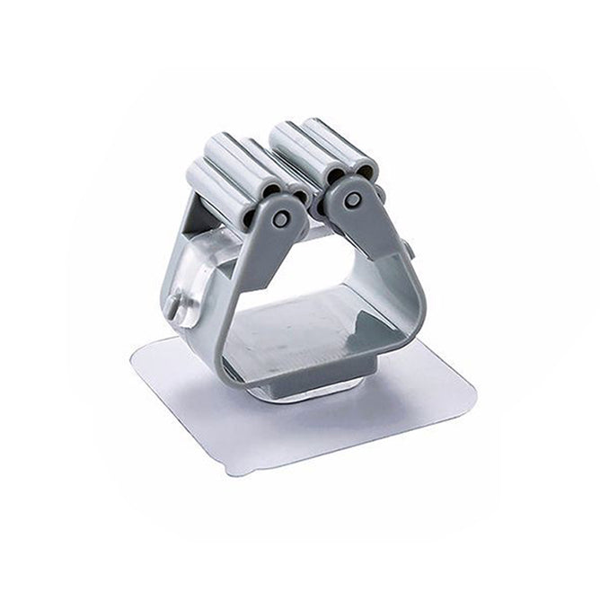 Mop Broom Holder Wall Mounted Household Adhesive Hanger Mop Hook Racks Kitchen Bathroom Organizer