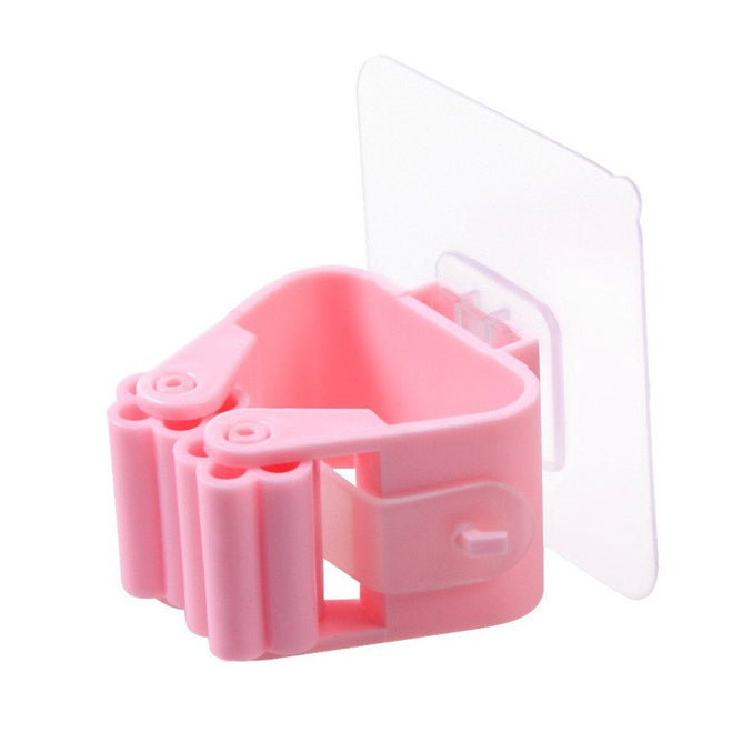Mop Broom Holder Wall Mounted Household Adhesive Hanger Mop Hook Racks Kitchen Bathroom Organizer