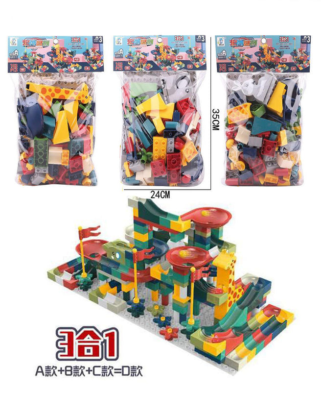 DIY Marble Race Run Big Block Compatible Building Blocks Funnel Slide Blocks Toys For Children Gifts