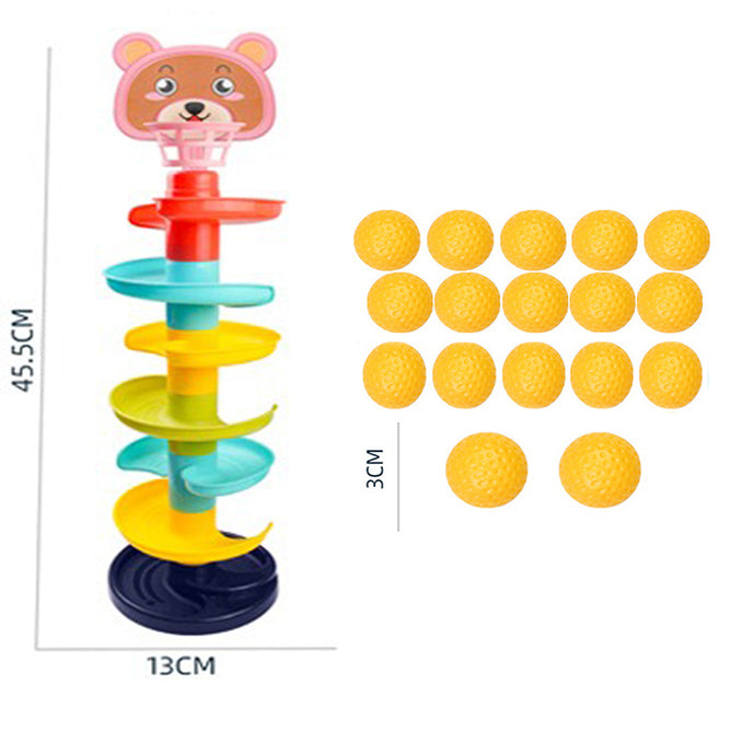 Early Educational Baby Toys 7 Layer Rolling Ball Track Slide Tower Young Children Baby