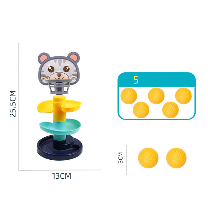 Early Educational Baby Toys 7 Layer Rolling Ball Track Slide Tower Young Children Baby