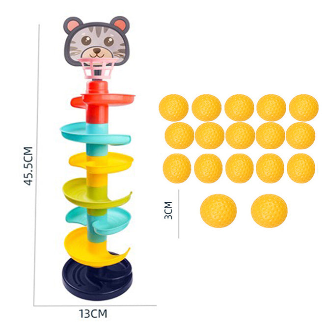 Early Educational Baby Toys 7 Layer Rolling Ball Track Slide Tower Young Children Baby