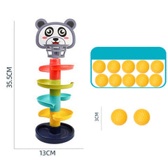 Early Educational Baby Toys 7 Layer Rolling Ball Track Slide Tower Young Children Baby