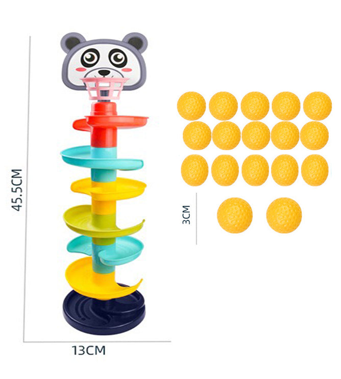 Early Educational Baby Toys 7 Layer Rolling Ball Track Slide Tower Young Children Baby
